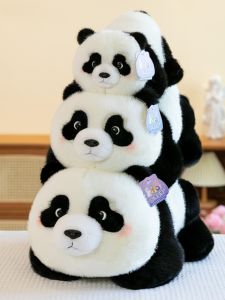 Plush Toy Giant Panda Doll Pillow Soft Stuffed Bear Girls Birthday Gift Childrens Sleeping Companion Realistic Plushie