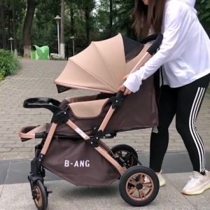 Xe đẩy đôi em bé 2 chiều 3 tư thế KABI KIDS II 4 bánh cao su đặc dùng cho trẻ sơ sinh 0 đến 36 tháng kèm nhiều QUÀ