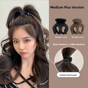 Large Pumpkin Hair Clip for Women High Ponytail Bun Hairdo Hair Accessories Versatile Hairpins Travel Beauty Hair Supplies