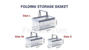 Folding Storage Basket Storage Box Household Food Shopping Bakul Simpanan