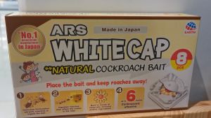 Buatan Jepun ARS White Cap Natural Cockroach Food Formulation Bait 8pcs Insecticide Free Eliminate Entire Colony Onion Peanuts Sesame Seed Boric Acid Highly Attractive Formula Umpan Formula Dari Bahan Semula Jadi Selamat Guna Di Keluarga Budak Kecil