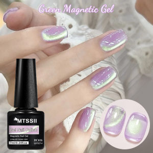 MTSSII | Green Cat Magnetic Gel Nail Polish Ultra Shine Holographic Glitter Semi Permanant Soak Off UV LED Gel Varnish Nail Supplies DIY