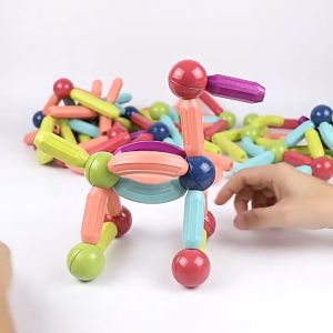 Mainan Magnetic Stick 130pcs Set 3D DIY Building Blocks Balok Susun Mainan Edukasi Anak