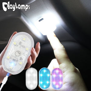 Đèn Cảm Ứng Từ Tính Cho Xe Hơi Đèn Đọc Sách Trần LED Đèn Nóc Ô Tô Đèn Ngủ Đơn/7 Màu Sạc USB Mini Khẩn Cấp