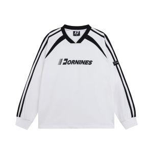 Fornines American High Street Heavyweight Long Sleeve T-Shirt Mens Trendy Base Layer Shirt Spring Autumn Inner Wear Sweatshirt