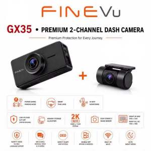 FINEVU - 2K Dual Channel Ultra HD Car Dashcam Set [GX35] *Free 32GB SD Card