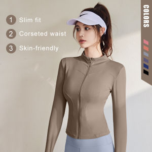 FUYOGI Sports Jacket Women Yoga Fitness Tops Long Sleeve Tight Quick Drying Clothes Running