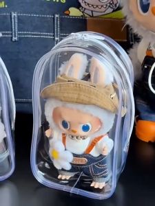 Crystal-Clear PVC Doll Display Bag - Large-Capacity Zipper Storage for Toys/Headphones/Chargers Lightweight Multi-Purpose Organizer