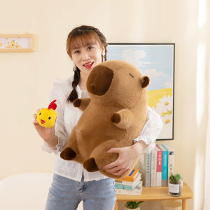 Gấu bông Capybara Kéo Gà Chuột Lang Đeo Cặp Rùa Gấu Bông Capybara Nước Mũi đáng yêu Chất liệu lông mịn cute