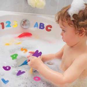Kids Baby Bath and Water Toys Baby Fun Learning Cognitive Floating 36 Pieces Letters and Numbers Foam Wall Stickers