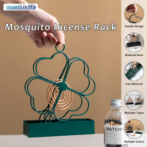 JustLiving 1PC Iron Metal Mosquito Coil Holder Portable Incense Burner for Home Camping Mosquito Repellent Air Plant Stand Summer Mosquito Repellent Large Mosquito Incense Holder Incense Burner To Catch The Ash Box