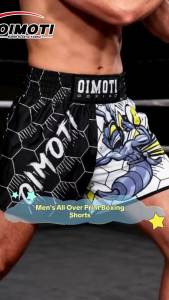 ONE Fitness Nam Nhanh Khô Co Giãn Quần Short Thể Thao Thông Thường Võ Thuật Quyền Anh Đấu Vật Quần Tập Polyester Đan Quần Boxer