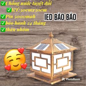 Đèn trụ cổng năng lượng mặt trời nhôm đúc  cam kết gía tốt nhất khu vực kích thước 30x30 và 40x40 không tốn điện năng an toàn tuyệt đối