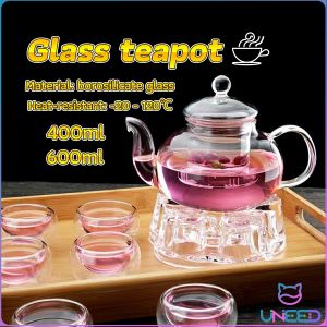 Need. Heat-resistant Glass Tea Set with Filter Tea Pot Transparent Teapot 400ml 600ml