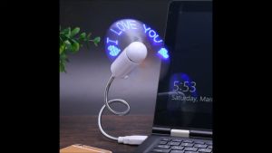 Quạt USB hiện dòng chữ iloveyou chất lượng cao