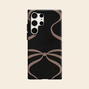 BILIBILI | Beige Ribbon Bow Texture Luxury Fashion Full Lens Protective Case for Samsung Galaxy S26 S25 S24 A56 A36 Plus Ultra