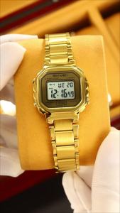 SKMEI | SKMEI Sports Waterproof Small Dial Clock Digital Wristwatches Womens Freshness Vitality Stainless Steel Strip Watch Reloj Mujer