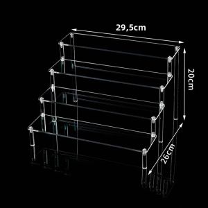 Giá Đỡ Trưng Bày Bằng Acrylic Và Gỗ Nguyên Khối 1-5 Tầng Cột Acrylic Trong Suốt Giá Để Đồ Mỹ Phẩm Đồ Chơi Thân Thiện Với Môi Trường Loại Để Sàn