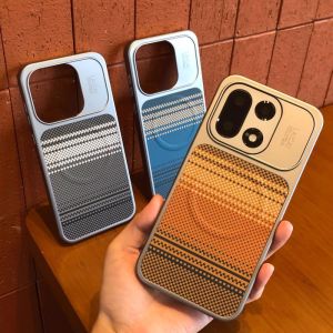 Applicable to one plus 15 mobile phone case carbon fiber Kevlar pattern magnetic suction one plus 15T plain leather ultra-thin anti-drop protective cover h260709