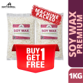 RMPH Pure Soy Wax Candle Making 2KG Buy 1 Take 1 | Premium Machine-Packed American Soy Raw Material. 
