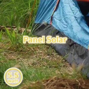 ZOPVZ Polycrystalline Silicon Solar Panel 5.5W Solar Panel with Stand Waterproof Multiple Charging Inputs Multi-head USB