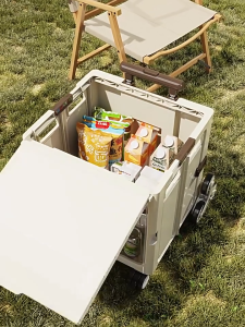 HETEE Multifunctional Folding Shopping Cart Large Capacity Lightweight Trolley for Grocery Travel Pet Camping Portable