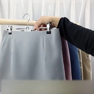 Thejoyful ไม้แขวนแบบหนีบ ไม้แขวนเสื้อ สแตนเลส 5ชิ้น 10ชิ้น 20ชิ้น 30ชิ้น 40ชิ้น pant clip rack  ไม้แขวนกางเกง ไม้แขวนกระโปรง ปรับระดับได้