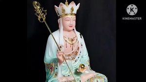 [ CAO 30 CM ] TƯỢNG ĐỊA TẠNG ÁO XANH  VÀNG CAM - CHẤT LIỆ  BỘT ĐÁ THẠCH ANH CAO CẤP - HÀNG NHẬP KHẨU