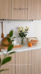 Tekgraf Sistema Kitchen - Kabinet Atas Wall Unit FULL KAYU Lemari Dapur Gantung Minimalis - 120cm