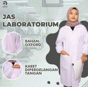 jas laboratorium farmasi lengan panjang/jas lab praktikum Oxford