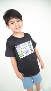 Forest x Disney 100 Year of Wonder Mickey Stamp Collections Airism Cotton Kids Family T Shirt | T shirt Budak - FWK20068