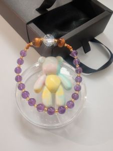 MHU-0058 紫水晶,黄虎眼石,AmethystYellow Tiger Eye 女款手链 孤品原创设计 crystal bracelet Handmade Gelang Tangan Perempuan