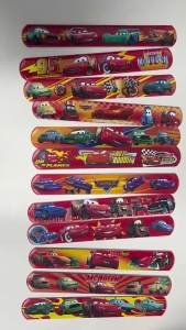 Disney | 1/12/24pcs Pixar Car Slap Bracelets – Lightning McQueen Party Favors & Keepsakes for Kids’ Birthdays Christmas Stocking Stuffer