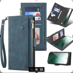 New 9 Cards Zipper Flip Leather Case For OPPO FIND X8 PRO / FINDX8 Wallet Book Mobile Phone Case With Free Rope for FINDX8 Casing