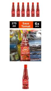 ABC Saus Tomat 275 ml - Multipack 6 pcs Halal