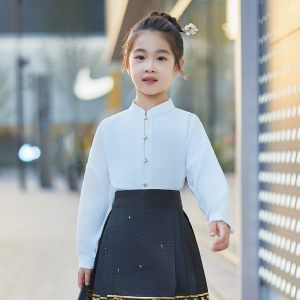 ชุดเด็กผู้หญิง Hanfu ชุดแม่และลูก ชุดเด็กผู้หญิงสไตล์จีนย้อนยุค ชุดกระโปรงจีนฤดูใบไม้ผลิและฤดูใบไม้ร่วง ชุดเด็กผู้หญิงแบบใหม่