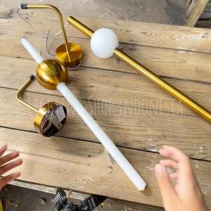Lampu dinding panjang 60cm gold led kamar bedside ruang tamu modern wall lamp