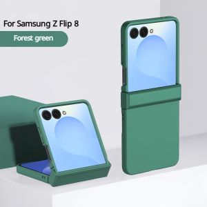 Solid Color Fully Wrapped Skin Feel Hinge Protective Phone Case for Samsung Z Flip 8 7 FE 6 5 4 3 Flip8 Flip7 Hard Plastic Cover