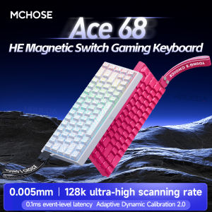 MCHOSE Ace 60 Pro 68 Magnetic Axis Mechanical Keyboard Customized Esports 0.01ms Latency RT 0.01mm 128K Gaming Keyboard Original