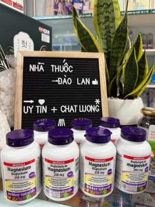 |NHẬP KHẨU| Magnesium Bisglycinate 200mg Webber Natural giảm căng thẳng chắc khoẻ xương date 2030 - Lọ 120 viên
