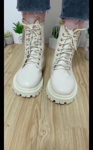 Martin Boots Womens English Style Versatile Thick Sole Motorcycle Short Boots Spring and Autumn Single Boots