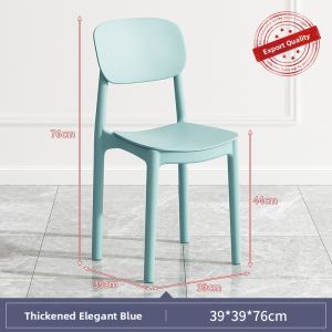 Comfortable Thick Back Plastic Dining Chair Stackable