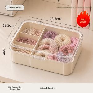 RA Large Hair Accessories Organizer Box with Lid Plastic Headband  Clip Storage Case AR