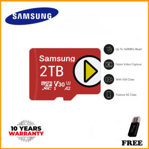 100% Original (Free Card Reader) (Free Shipping) Samsung Memory Card   128GB 256GB 512GB 1024GB 2000GB 1TB Play microSDXC UHS-I Card  C10 U3 V30 A2 (R 150MB/s) Memory Card