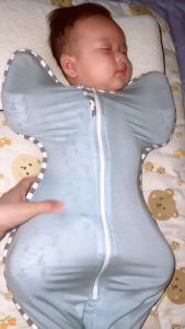 BABY TATTOO ถุงนอนเด็ก ผ้าห่อตัวทารกสำเร็จรูป แบบซิปรูด ผ้าห่มนอนเด็กทารก ถุงนอนกันสะดุ้ง สำหรับเด็กแรกเกิด 0-12 เดือน เบบี้ แทททู