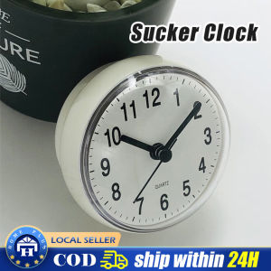 7cm Mini Waterproof Bathroom Electronic Wall Clock Anti-Fog Kitchen Sucker Clock Wall Watch with Suction Cup Home Decor Art