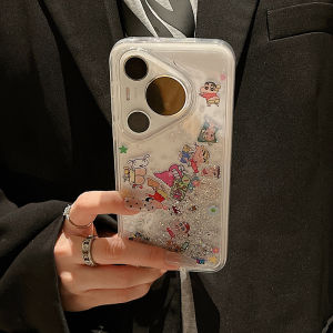 Anti-Fall Sandflowing Cartoon Soft Shell Case for Huawei Pura70pro Mate70pro+ Mate60 Mate50e Mate40 Full Cover Couples Phone Skins
