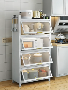 PANTRYPRO 3 Door | 4 Door Kitchen Appliances Storage Cabinet with wheels space saving easy moving 2 sizes/ 2 colours/ 2 types By Thehomeshoppe SG