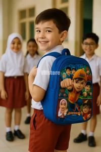 TAS RANSEL ANAK TOPI KARAKTER BOBOIBOY RANSEL ANAK SEKOLAH PAUD TK SD