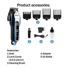 Kemei Razor Hair Cut Rechargeable Hair Clipper Cordless LCD Monitor Barber Hair Clipper KM-1995